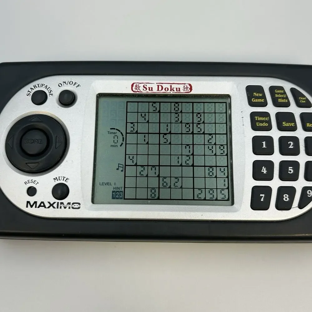 Sudoku Electronic Maximo Handheld Electric Travel Video Game - Tested